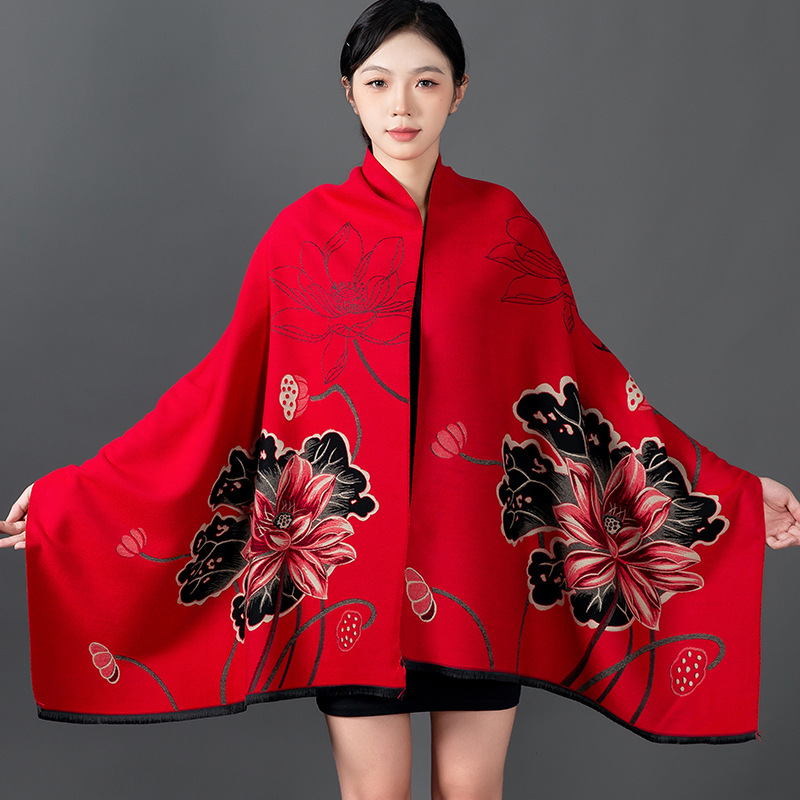 Home Textiles Blanket - Mulheres inverno xale cachecol de caxemira