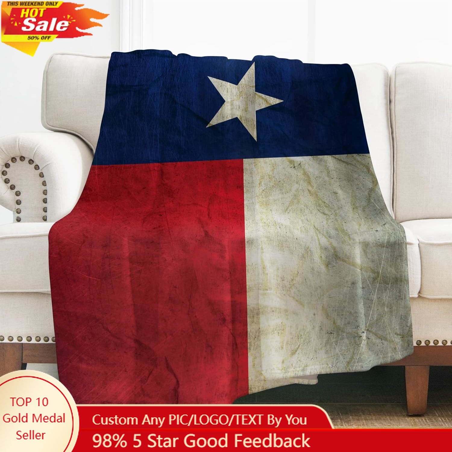 Home Textiles Blanket - Levens texas bandeira lance cobertor presentes