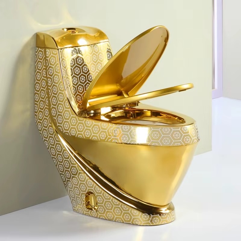 P & C Home Textiles Usa - Sanitário de Luxo Dourado Eletroplaqueado com