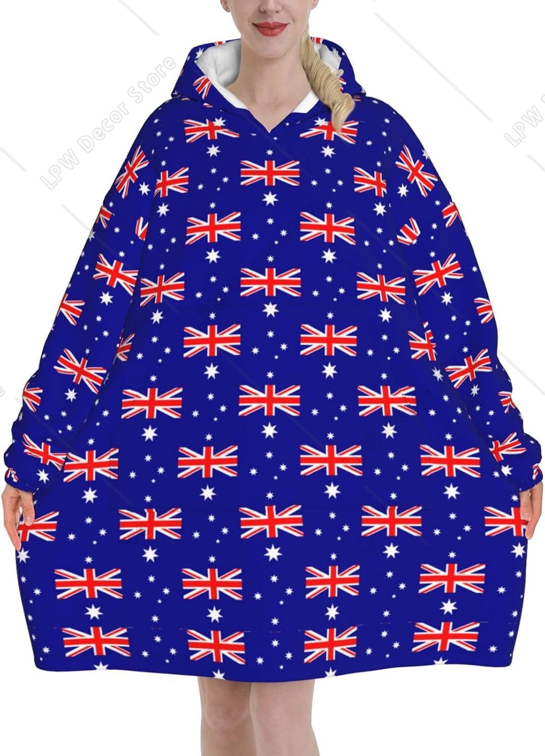 Home Textiles Australia - Cobertor Vestível Oversized de Flanela com