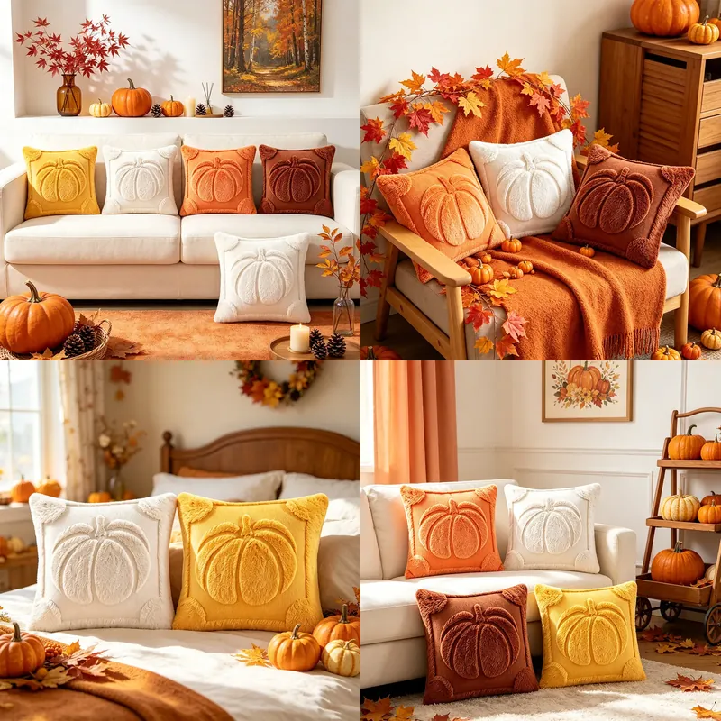 Home Textiles Manufacturer - Capa de almofada de abóbora de