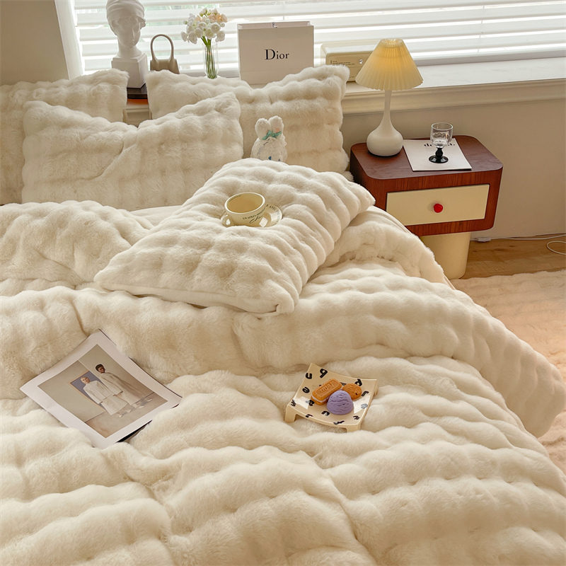 Luxo Faux coelho Fur conjunto  - Home Textiles Super Soft avaliação e preço