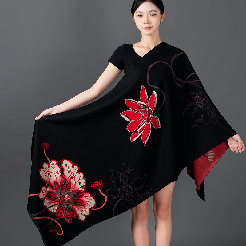 Mulheres inverno xale cachecol - Home Textiles Blanket avaliação e preço