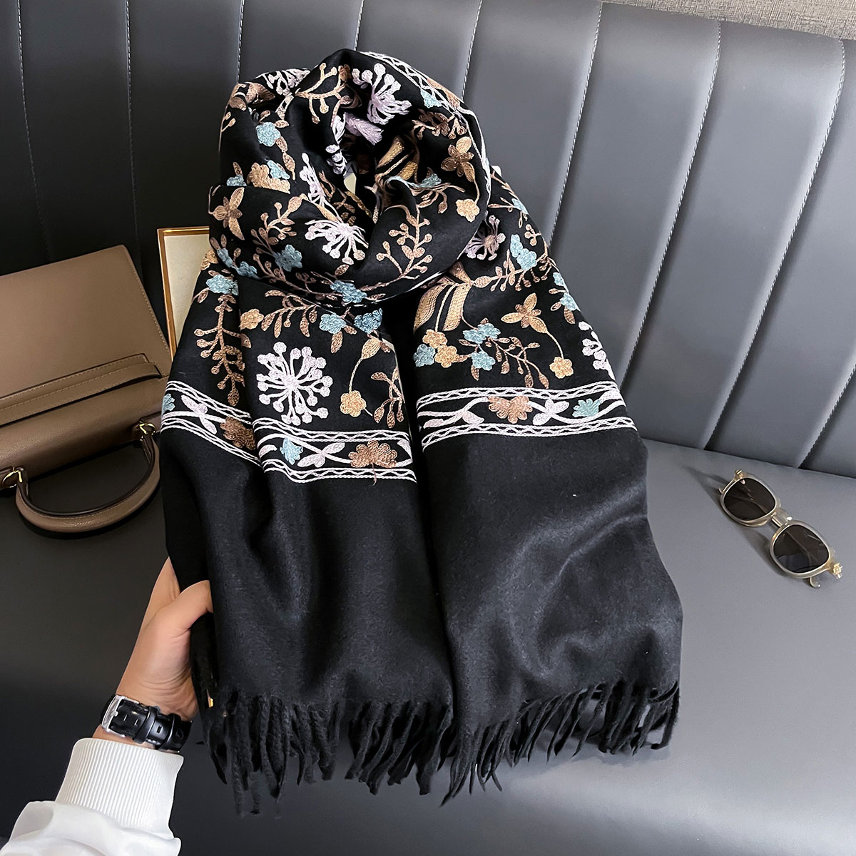 Novo inverno quente cachecol d - Home Textiles Blanket avaliação e preço