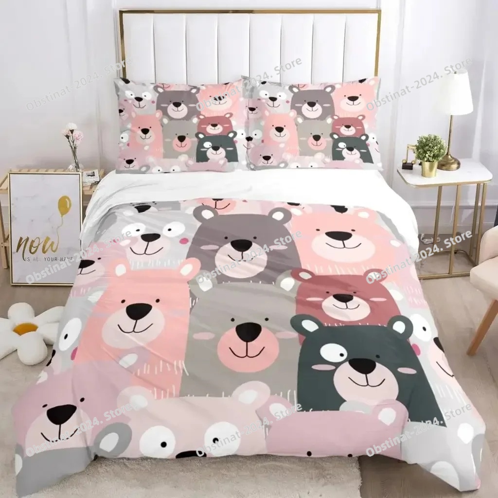 Animais dos desenhos animados  - Linen Duvet Cover avaliação e preço