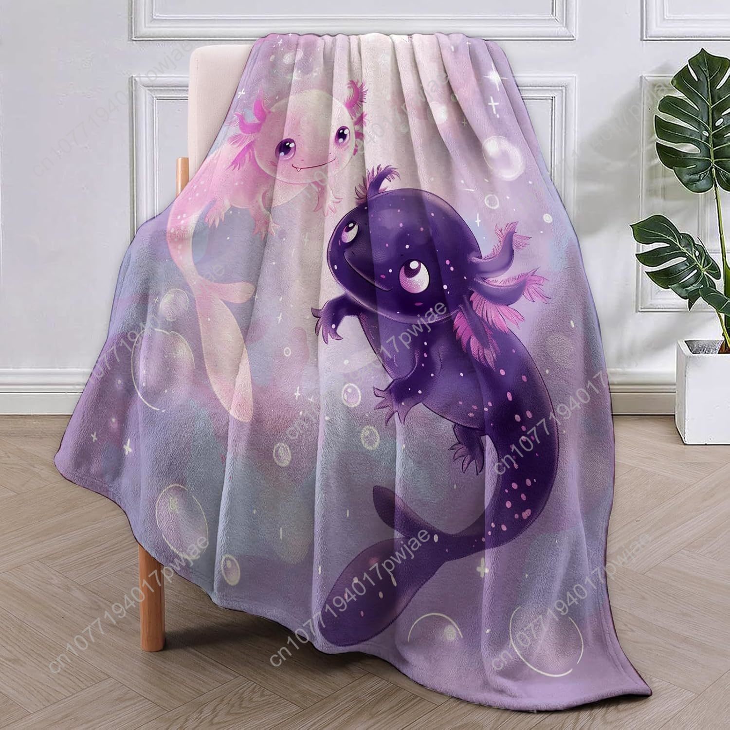 Axolotl cobertor bonito axolot - Home Textiles Blanket avaliação e preço