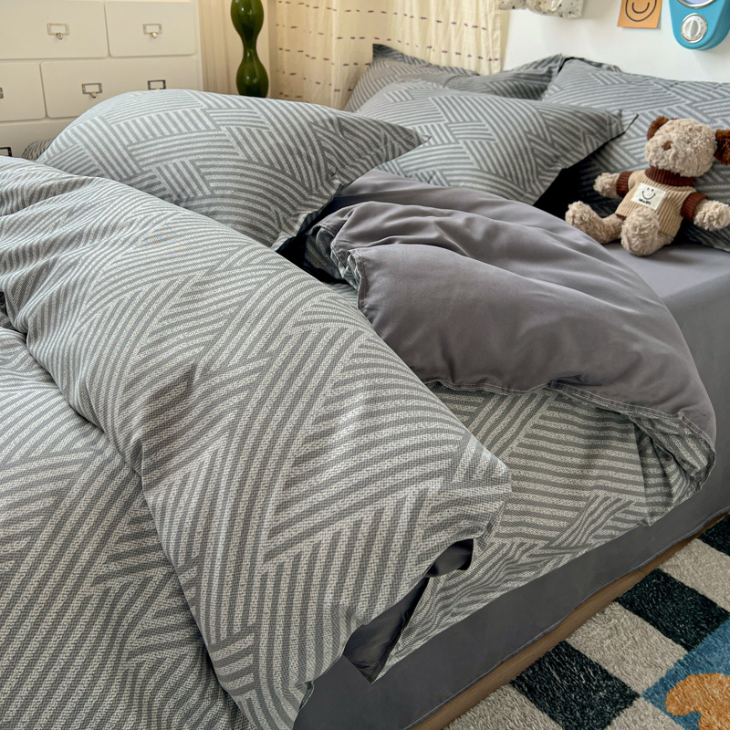 Conjunto de Cama Geométrico Ci - Linen Duvet Cover avaliação e preço