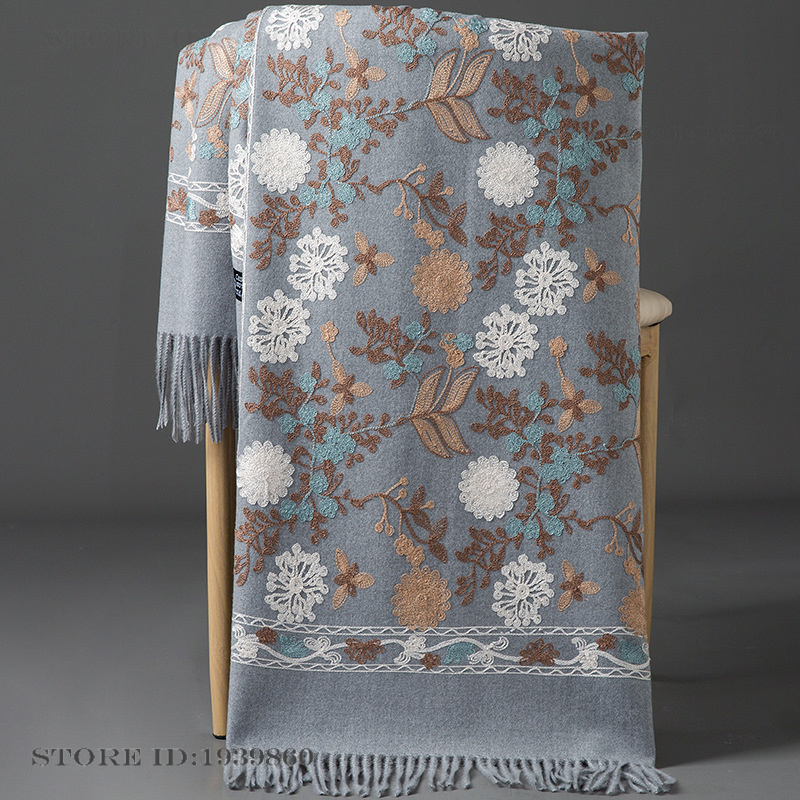 Cachecol Feminino de Caxemira  - Home Textiles Blanket avaliação e preço