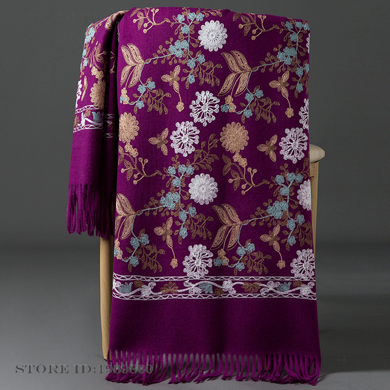 Cachecol Feminino de Caxemira  - Home Textiles Blanket avaliação e preço