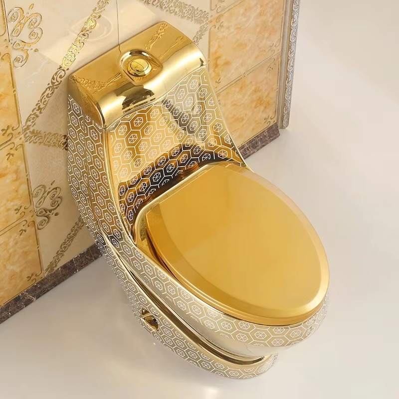 Sanitário de Luxo Dourado Elet - P & C Home Textiles Usa avaliação e preço