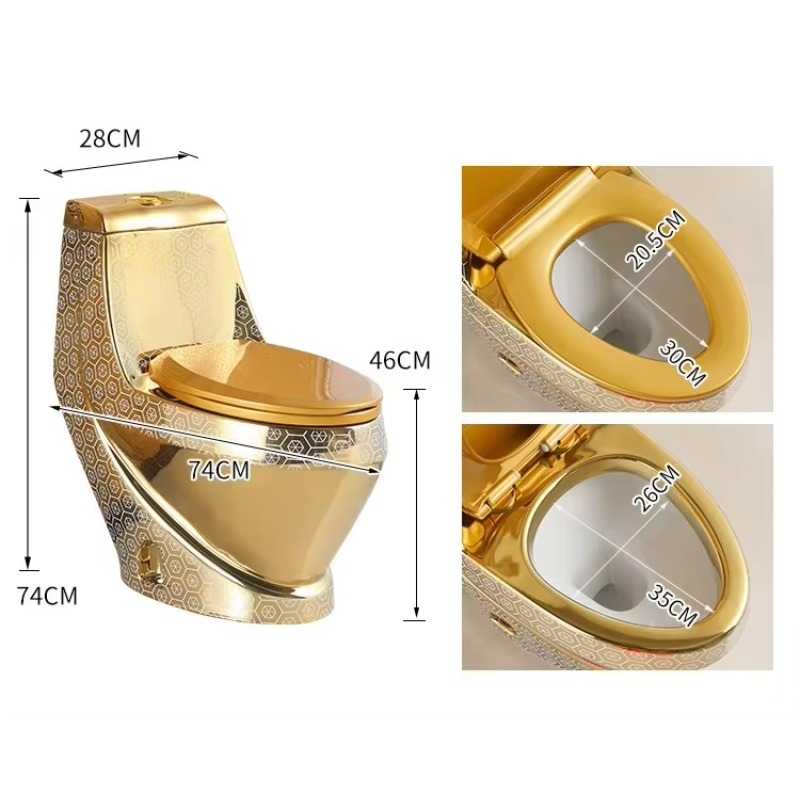 Sanitário de Luxo Dourado Elet - P & C Home Textiles Usa avaliação e preço