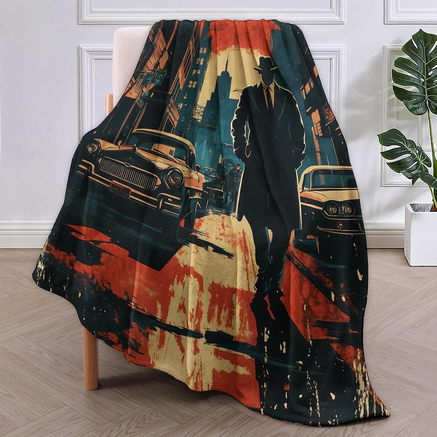 Noir detetive cobertor present - Home Textiles Blanket avaliação e preço