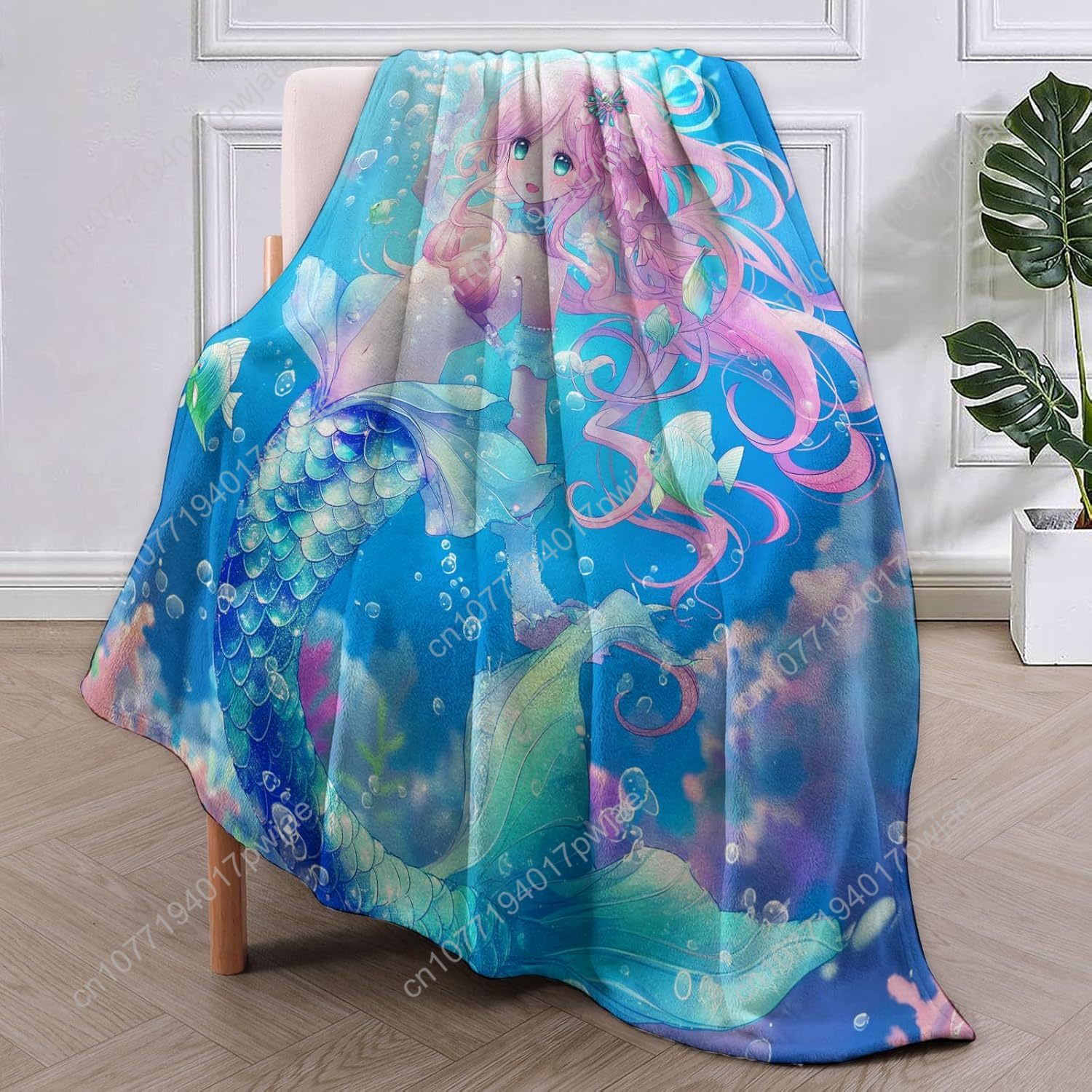 Bonito sereia cobertor dos des - Home Textiles Blanket avaliação e preço