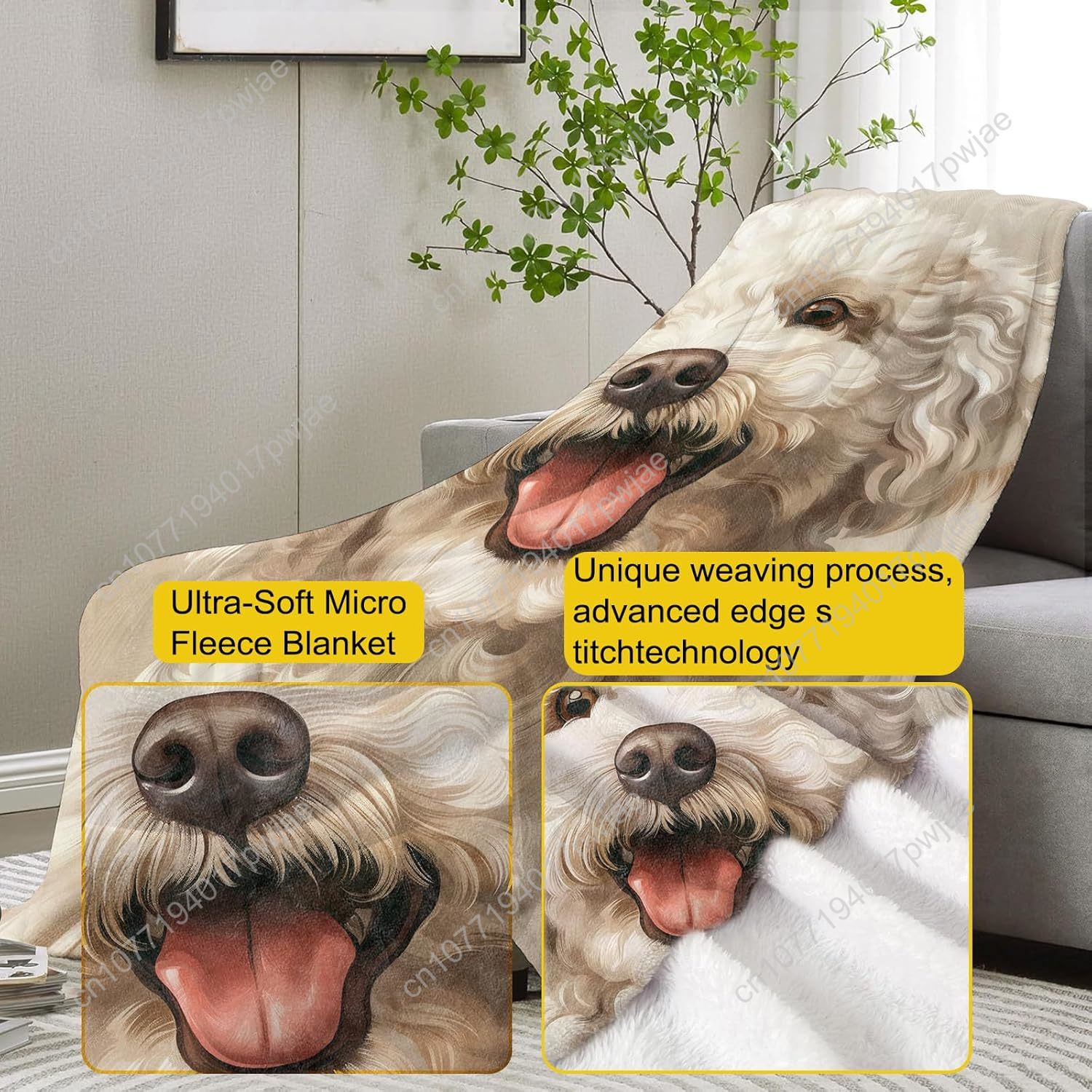Cobertor de retrato de poodle  - Home Textiles Blanket avaliação e preço